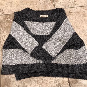 Cropped striped hollister sweater